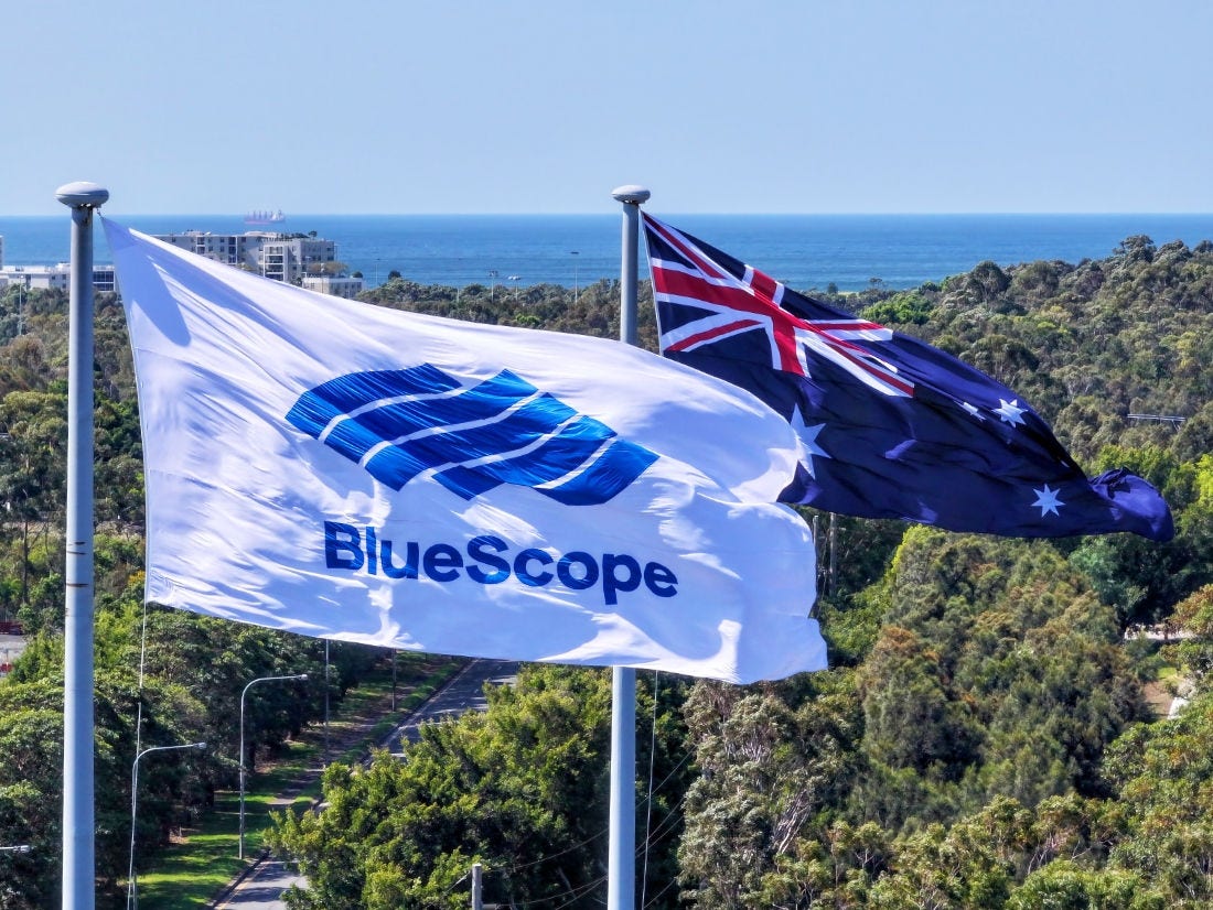 BlueScope and Australian flags